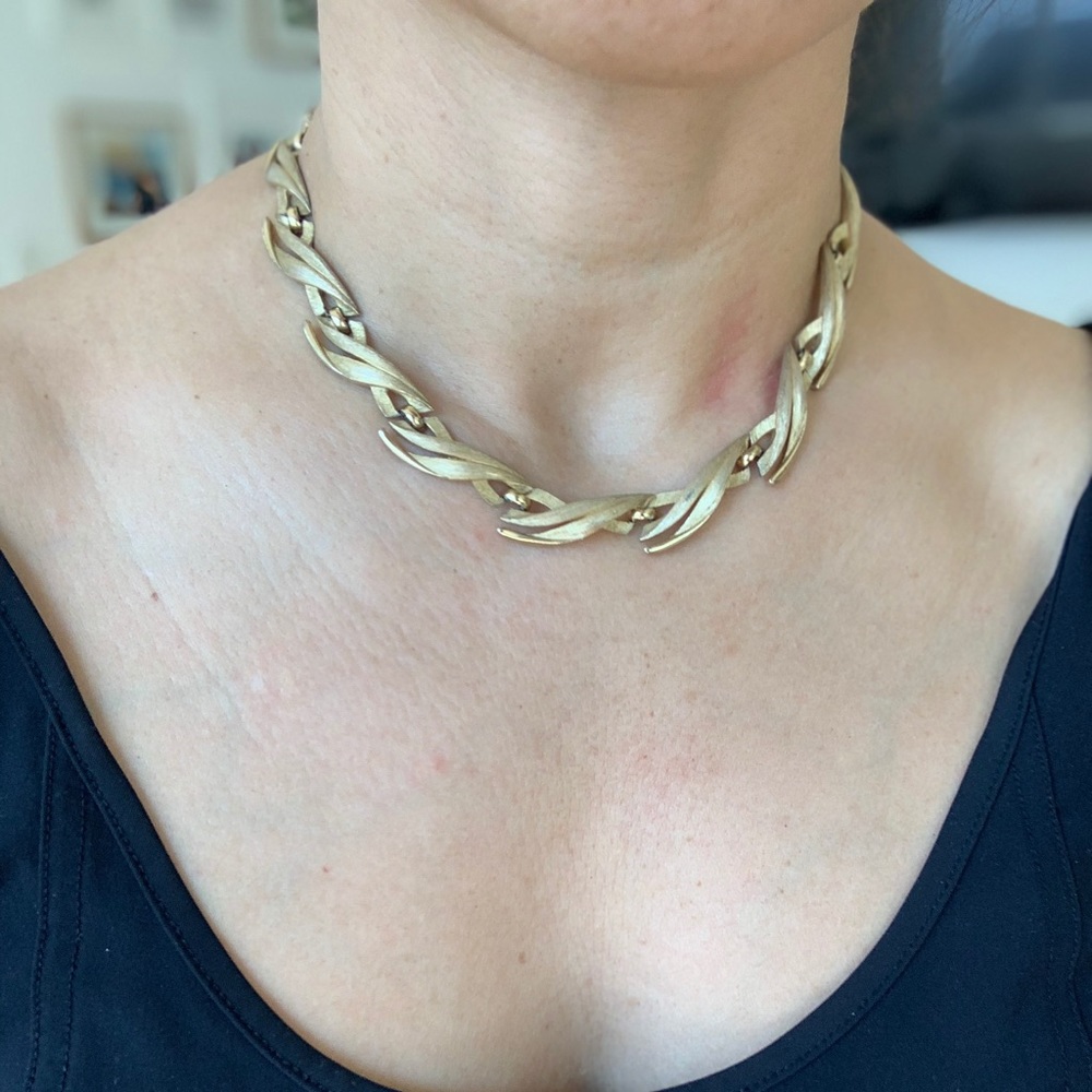 Estate find Vintage Trifari gold choker.